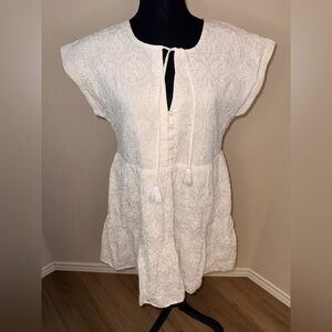 Vineyard Vines Island Eyelet Swing Dress White Cap NWT Size S